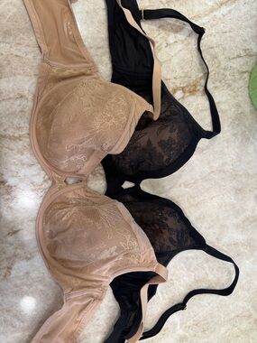 Soma Lace Underwire Bras — Black and Nude
